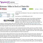 Yahoo Presser for Stephanie x Hatsune Miku